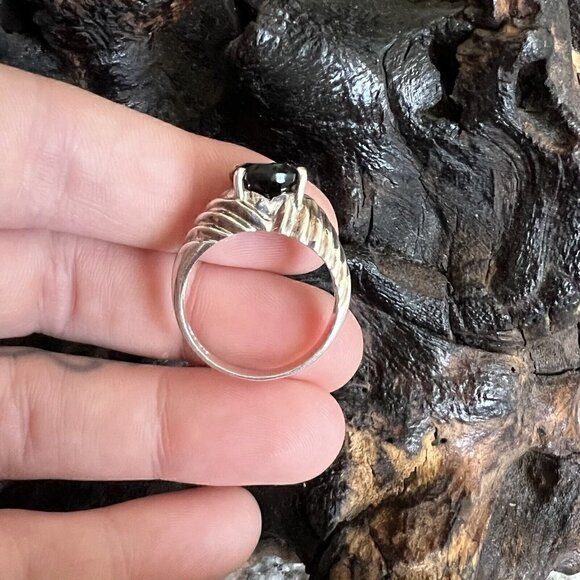 Vintage Clyde Duneier 3.63 ct Oval Smoky Quartz Ring Size 9 Sterling Silver CID - Picture 7 of 13